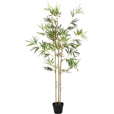 vidaXL Изкуствено бамбуково дърво Зелено 55 x 16 x 150 см (42042069)