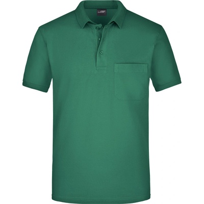 James & Nicholson polokošile JN 922 náprsní kapsou krátký rukáv Cot-02092202801 zelená tmavá