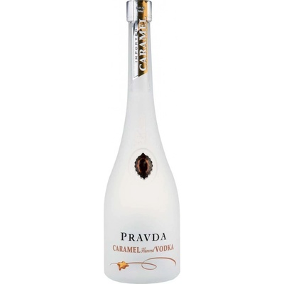 Pravda Vodka Caramel 37,5% 0,7 l (čistá fľaša)