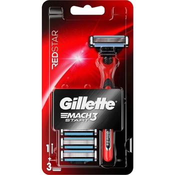 Gillette Mach 3 Самобръсначка Start, Red Star, с 3 сменяеми ножчета