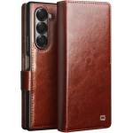Qialino Кожен Калъф за Samsung Z Fold 6, Qialino Book Case, Кафяв (59066011118192)
