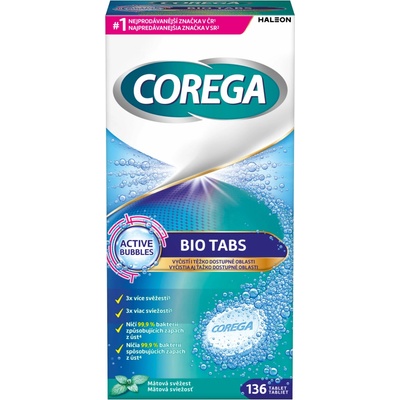 Corega Bio Tabs cistici tabl.136 ks – Hledejceny.cz