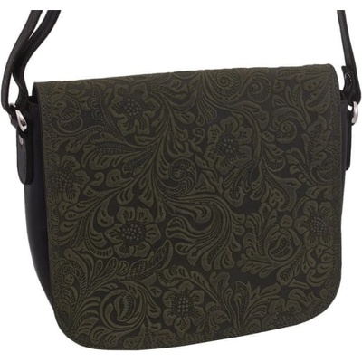 Mercucio dámská kožená crossbody kabelka zelená 250112