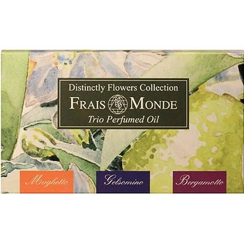 Frais Monde Distinctly Flowers Collection Perfumed Oil Lily Of The Valley 12 ml + Perfumed Oil Jasmine 12 ml + Perfumed Oil Bergamot 12 ml dárková sada