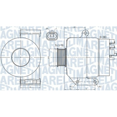 Alternátor MAGNETI MARELLI 063731987010