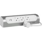 Legrand РАЗКЛОНИТЕЛЕН ЪГЪЛ 3х ШУКО+usb a+c КАБЕЛ 1м legrand - БЯЛ/АЛУМИНИЙ (3414971944268)