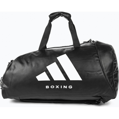 Adidas 2 в 1 Boxing M черно-бяла тренировъчна чанта