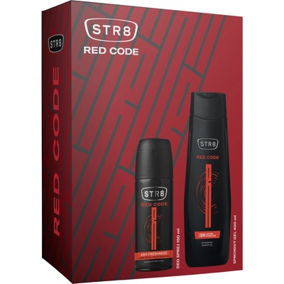 Str8 Red Code deospray 150 ml + sprchový gel 400 ml + kosmetická sada