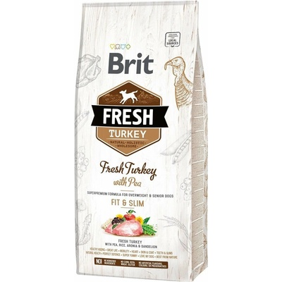 Brit Fresh Dog Overweight & Senior krůtí 12 kg