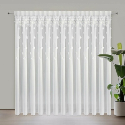 EUROFIRANY ZÁCLONA NA PÁSKE DIANA3 350X270 CM BIELA