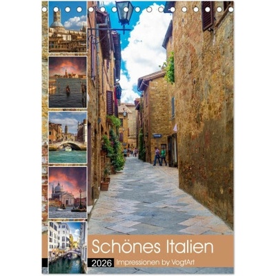 Schönes Italien. Impressionen by VogtArt Tisch DIN A5 hoch CALVENDO Monats 2026