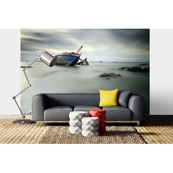 DIMEX ART s. r. o Самозалепваща се флизелинова фототапета корабокрушение 375 x 250 см