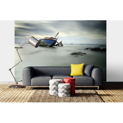 DIMEX ART Самозалепваща се флизелинова фототапета корабокрушение 375 x 250 см