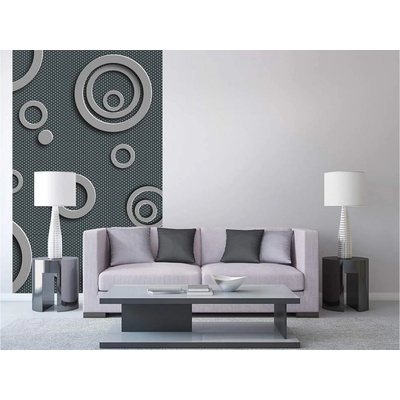 Dimex MS-2-0302 vliesová fototapeta na zeď 3D kovové kruhy rozměry 150 x 250 cm
