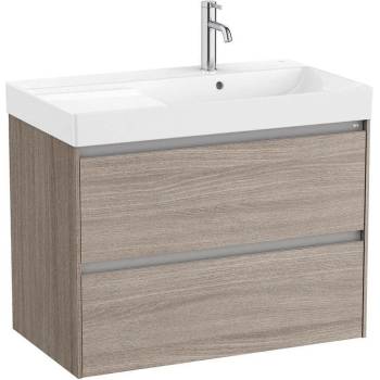 Roca Долен шкаф за умивалник Ona 80 x 46 x 56.5 cm, десен, дървесно тъмно (A857629511)