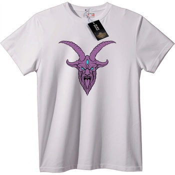 NOONEBRAND Тениска Лилави демонски рога - 7XL, Black
