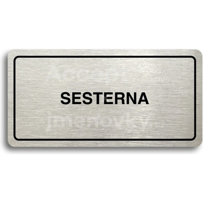 ACCEPT Piktogram SESTERNA - stříbrná tabulka - černý tisk