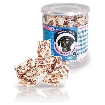 KIDDOG kačacie mäso s ryžou a jogurtovou náplňou PREMIUM QUALITY 200 g dóza