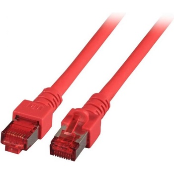 Червена пач корда категория 6, екранирана s-ftp, lszh : Дължина - 0.5м (k5512.0,5)
