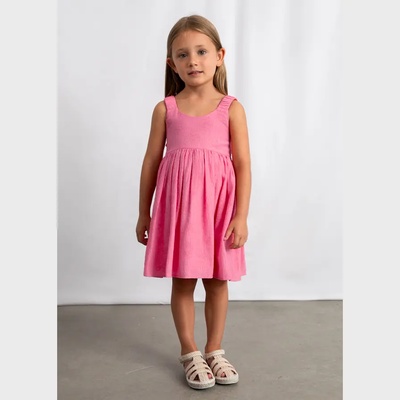 Mayoral Рокля жакард панделки в розов цвят за мини момиче Mayoral