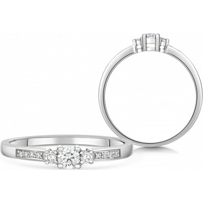 Sofia Diamonds zlatý zásnubní prsten s diamanty H SI3 na bocích CK50001201855