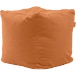 Pufrelax Пуф 80л. , Табуретка Куб - Terracotta Orange, Перящ се калъф, Гама Premium, Пълнеж от Полистиролни перли (PUF-G-C-PT-TCOR)