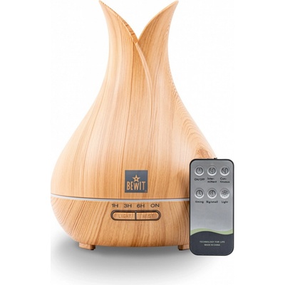 BEWIT Aroma Difuzér Carafe 400 ml Světlé Dřevo Dálkové Ovládání