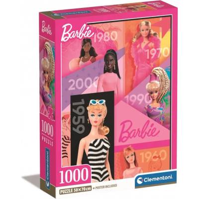 Clementoni - Puzzle Compact Barbie - 1 000 piese