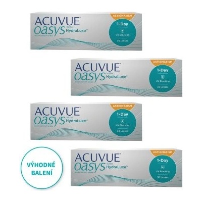 Johnson & Johnson Acuvue Oasys 1-Day with HydraLuxe for Astigmatism 30 čoček 4 ks