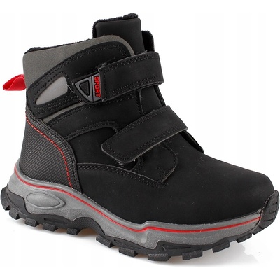 Linshi dětské kozačky nubuk černá