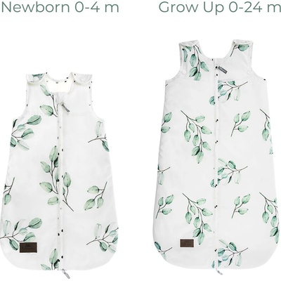 Sleepee Rastúca súprava celoročných vakov Newborn & Grow Up Eukalyptus