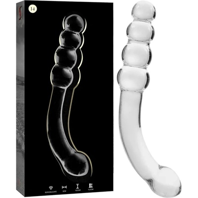 Ibiza Nebula Model 14 Dildo Borosilicate Glass 18.5 x 3 cm Clear