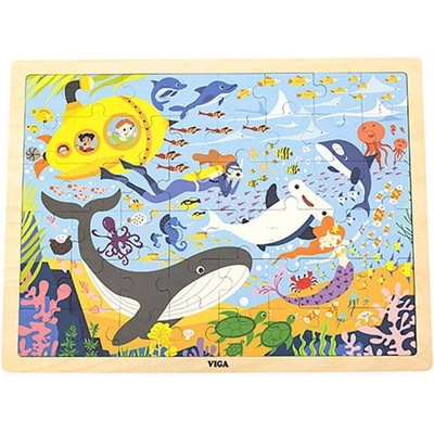 VIGA Drevené Morský život 48 dielov
