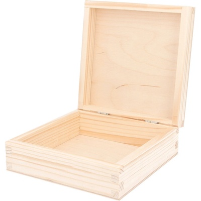 Dřevotéka krabička 16 x 16 x 6 cm