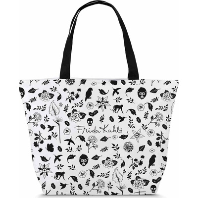 Dámska taška Frida Kahlo shopper 31 L biela