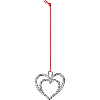 Rosendahl Karen Blixen Коледна украса сърце 6, 5 см, сребрист (33103)