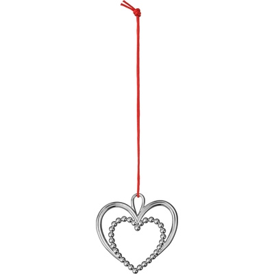Rosendahl Karen Blixen Коледна украса сърце 6, 5 см, сребрист (33103)