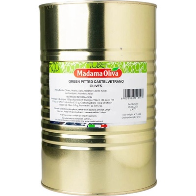 Madama Oliva zelené olivy castelvetrano v plechovke 4,25 kg