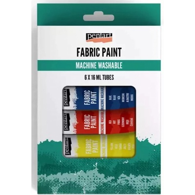 Pentart barvy na textil sada 6 ks 16 ml