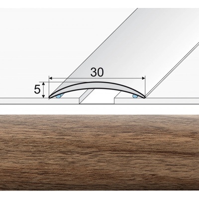Jutex A03 Prechodová lišta merbau