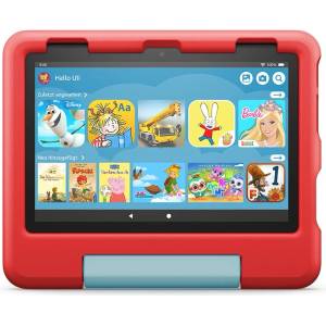 Amazon child-friendly protective case for the Fire HD 8 tablet (only compatible with the 12th generation, 2022), red - 53-028584 (53-028584)