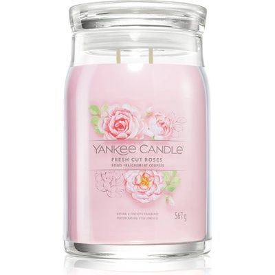 Yankee Candle Fresh Cut Roses ароматна свещ Signature 567 гр