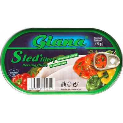 Giana sledí filety v paprikové omáčce 170 g