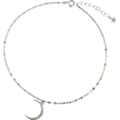 DELIS Сребърен глезен, jw533, дизайн на полумесец, с родиево покритие (jw533)