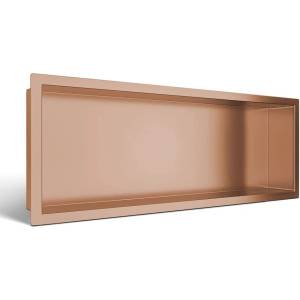 BALNEO Вградена правоъгълна ниша Balneo Wall-Box One с рамка 60x20x10 см, гланцирана мед (B0101040310-3)