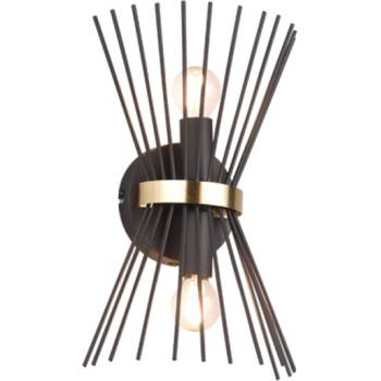 Image 1 of RL АПЛИК RL ROD 2xE14 40W 200x310x140мм ЧЕРНО/ЗЛАТО (R21532080)