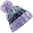 Beechfield Barevná zimní čepice s bambulí Corkscrew Lavender Fizz