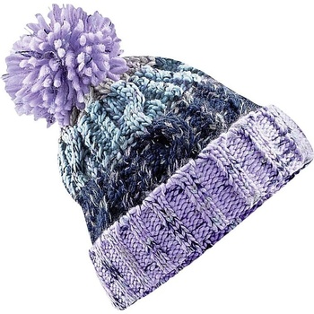 Beechfield Barevná zimní čepice s bambulí Corkscrew Lavender Fizz