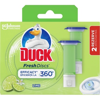 DUCK Свежи дискове Пълнител Лимон, ароматизатор за тоалетна, 2х36 мл (5000204338560)