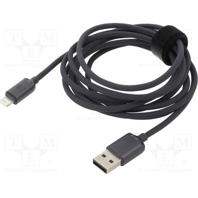 Baseus CAJY000101 USB 2.0, vidlice, Apple Lightning, USB A zásuvka, 2m, černý